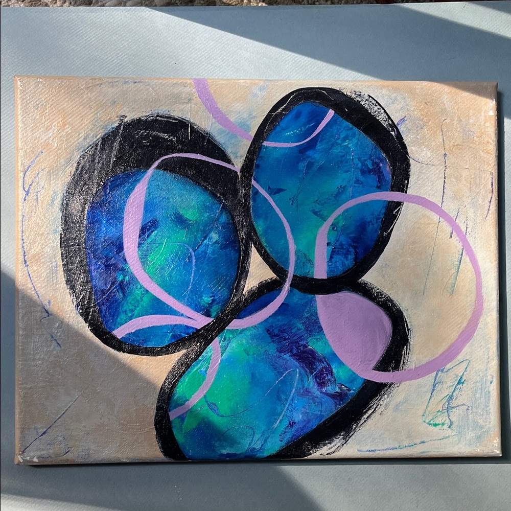 Blue/Lavender Wall Art | 11x14 Handmade Painting